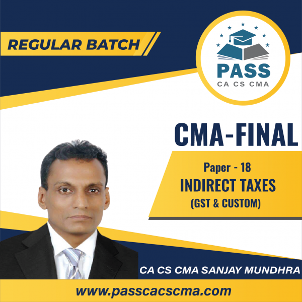 CMA Final Indirect Tax (2016 Syllabus)